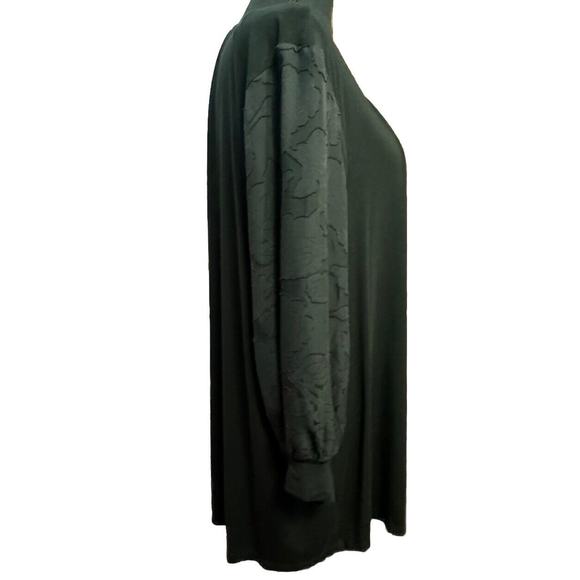 Daniel Rainn Blouse 2X Womens Black Top Sheer Sleeves Minimalist Career Dressy - Picture 6 of 9